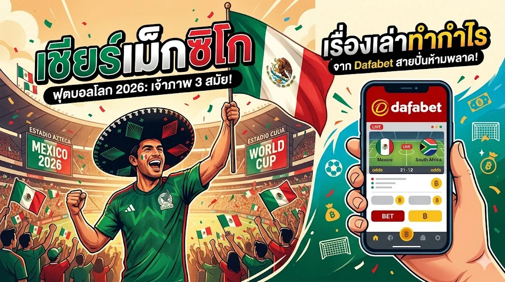 เคล็ดลับเชียร์บอลทีมชาติเม็กซิโก ฟุตบอลโลก 2026 พร้อมวิธีวิเคราะห์สถิติเพื่อทำกำไรกับ Dafabet สำหรับแฟนบอลชาวไทย