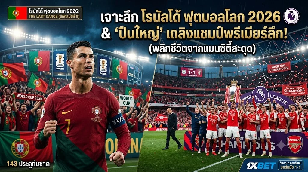วิเคราะห์ฟุตบอลโลก 2026 คริสเตียโน่ โรนัลโด้ ทีมชาติโปรตุเกส และบทสรุปแชมป์พรีเมียร์ลีก
